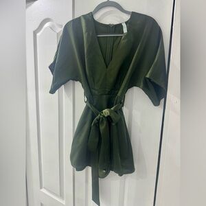Nikki’s Beach House - Olive Green Romper